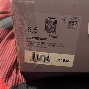 Jennifer Lopez Nude Fringe Boots